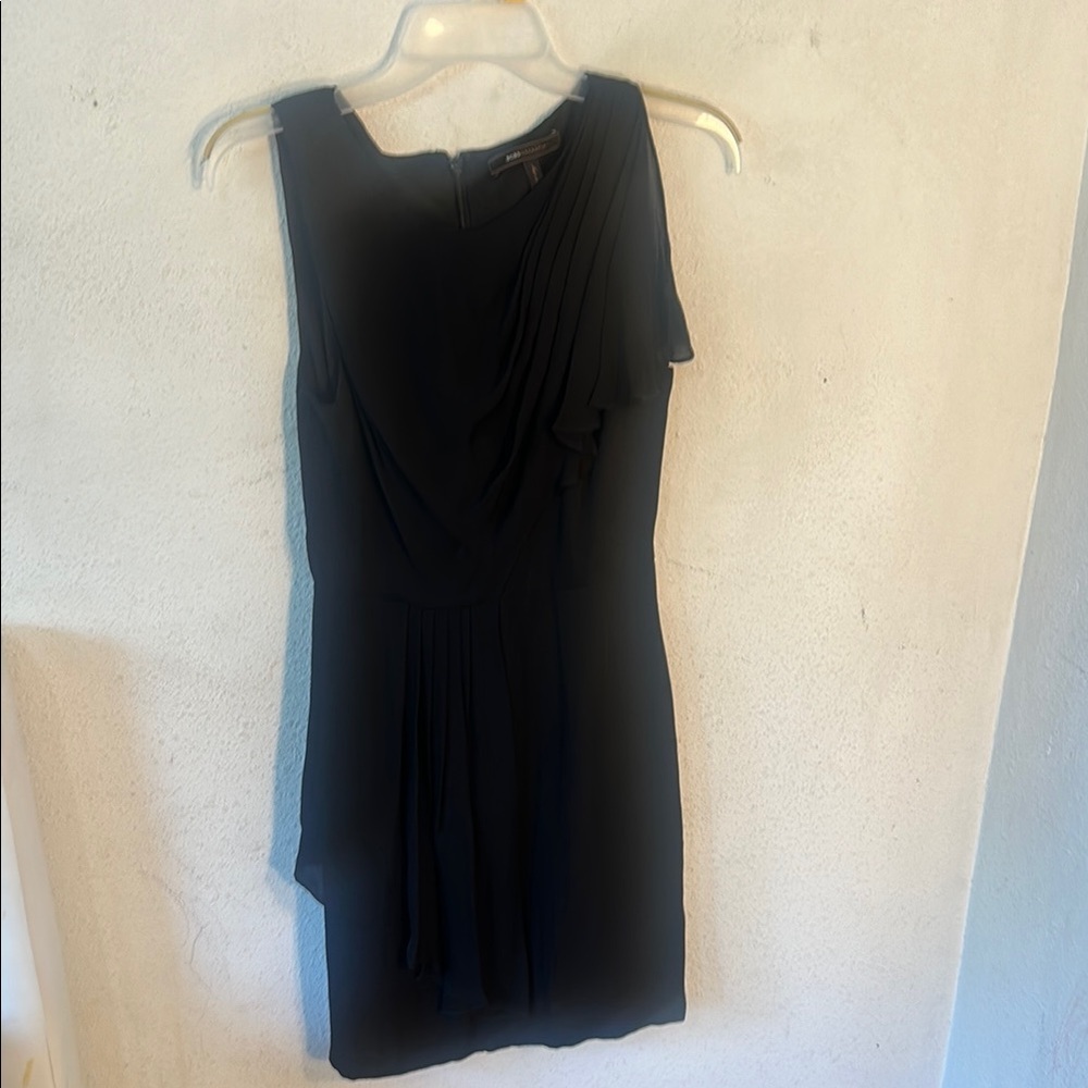 BCBGMaxAzria Black One Shoulder Sheath Dress